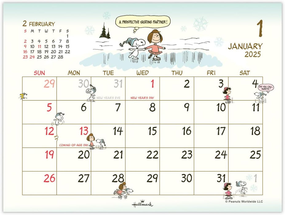 Hallmark Snoopy 2025 Desk Calendar 834-807