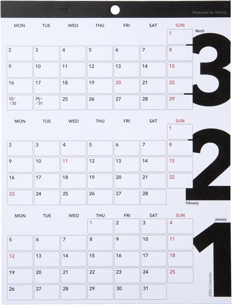 Replug 2026 Desk Calendar 3's A26-503