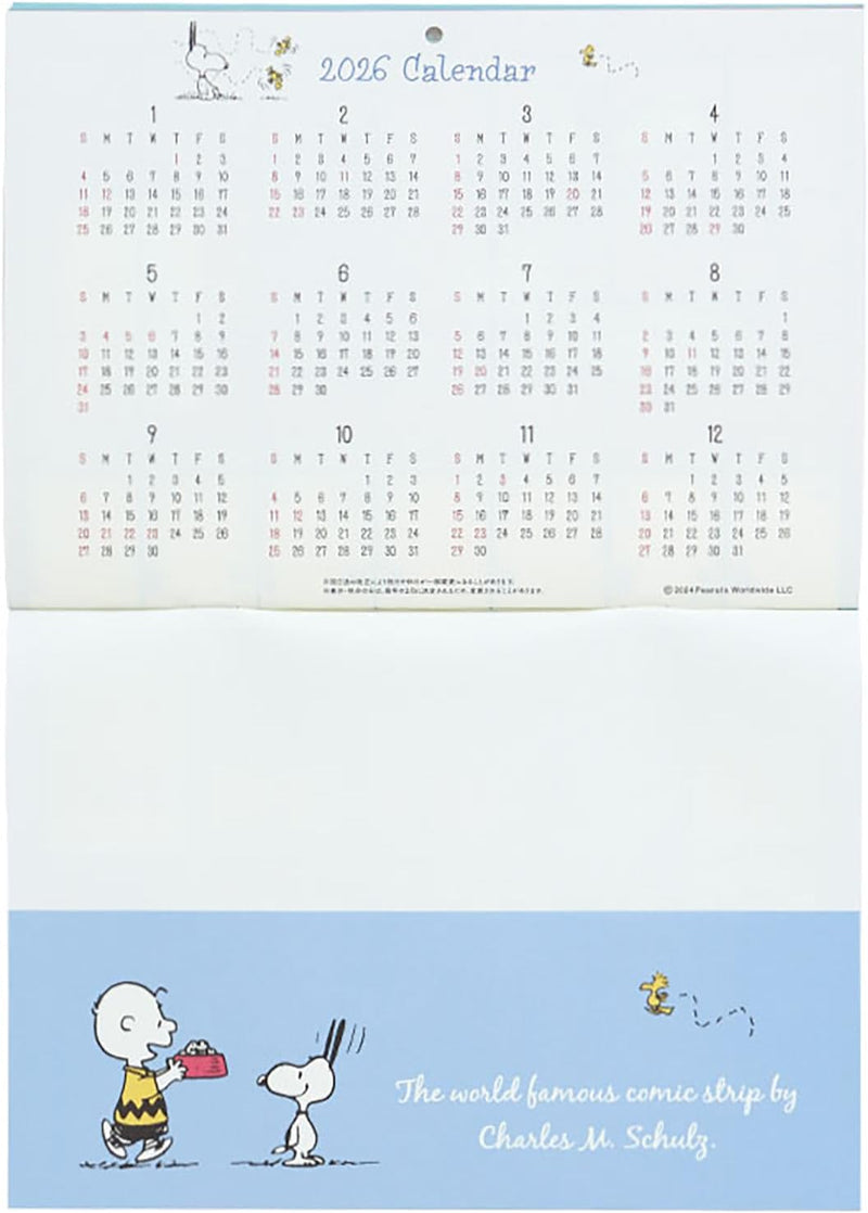 Sanrio Wall Calendar Horizontal 2025 Snoopy Wall Calendar 452939