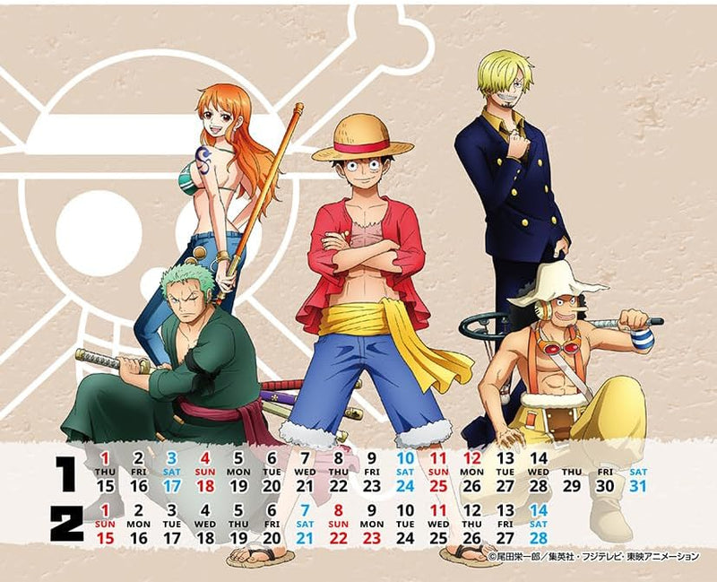 Toei Animation 2026 ONE PIECE Desk Calendar 16 x 20cm CL-013