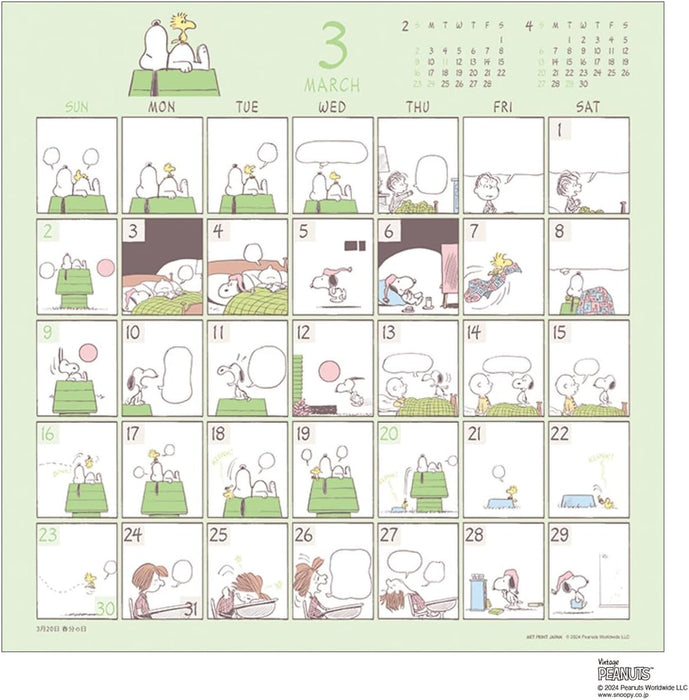 2025 PEANUTS (Snoopy) Comic Design Calendar No.182