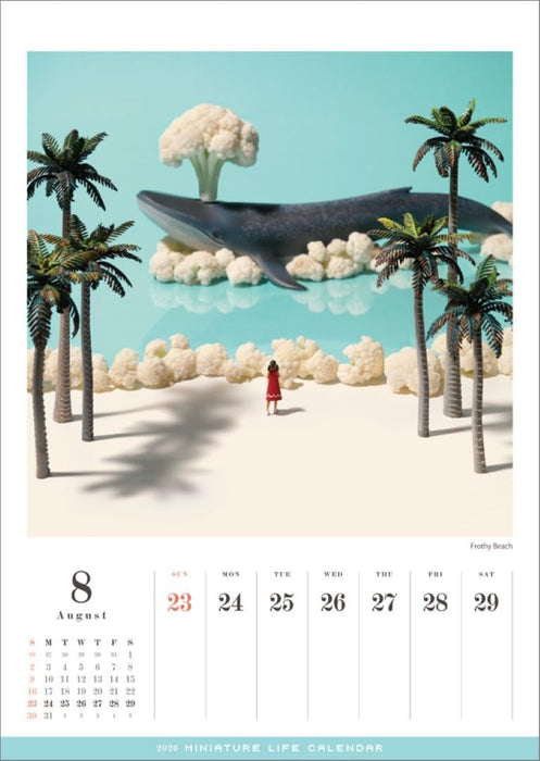 Hagoromo MINIATURE LIFE CALENDAR (International Edition) 2026 CL25-0466W