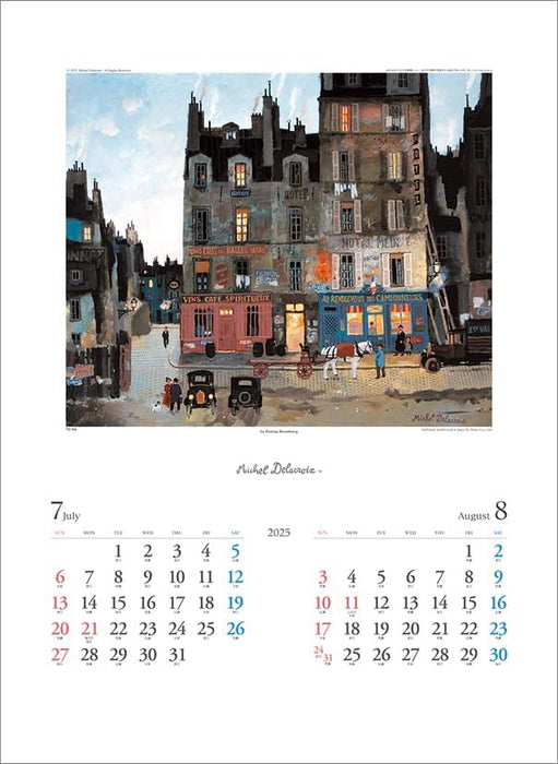 Todan 2025 Wall Calendar Michel Delacroix CL25-1090