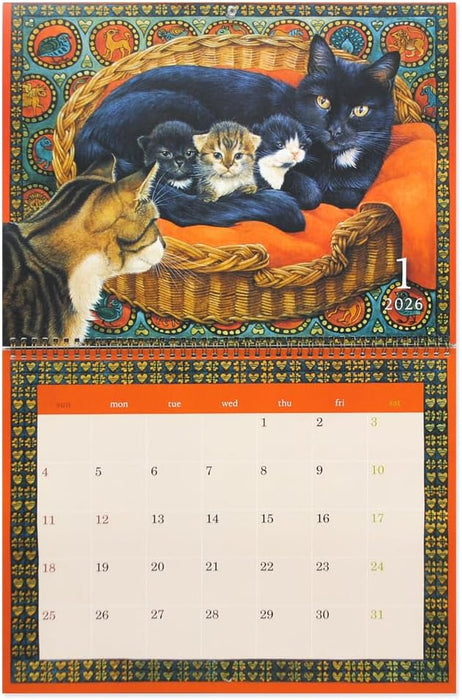 Ivory Cats 2026 Wall Calendar 1360H02090