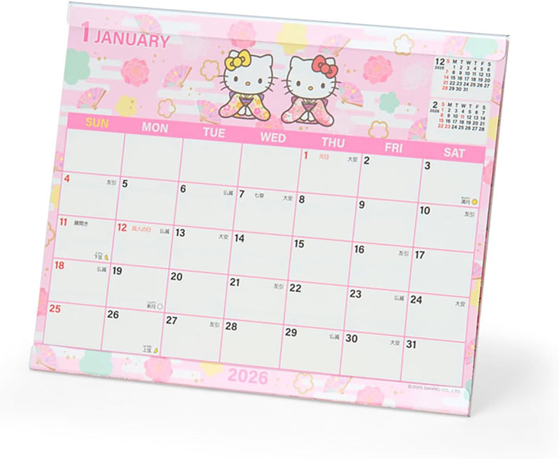 Sanrio Sheet Calendar 2026 Hello Kitty Desk Calendar 622265