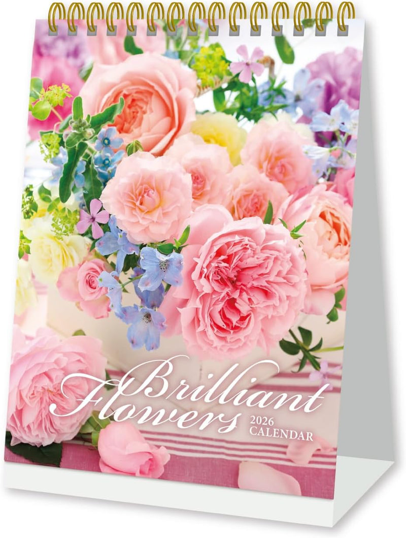 New Japan Calendar 2026 Desk Calendar Brilliant Flowers NK4250