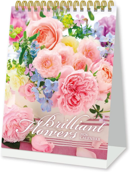 New Japan Calendar 2026 Desk Calendar Brilliant Flowers NK4250