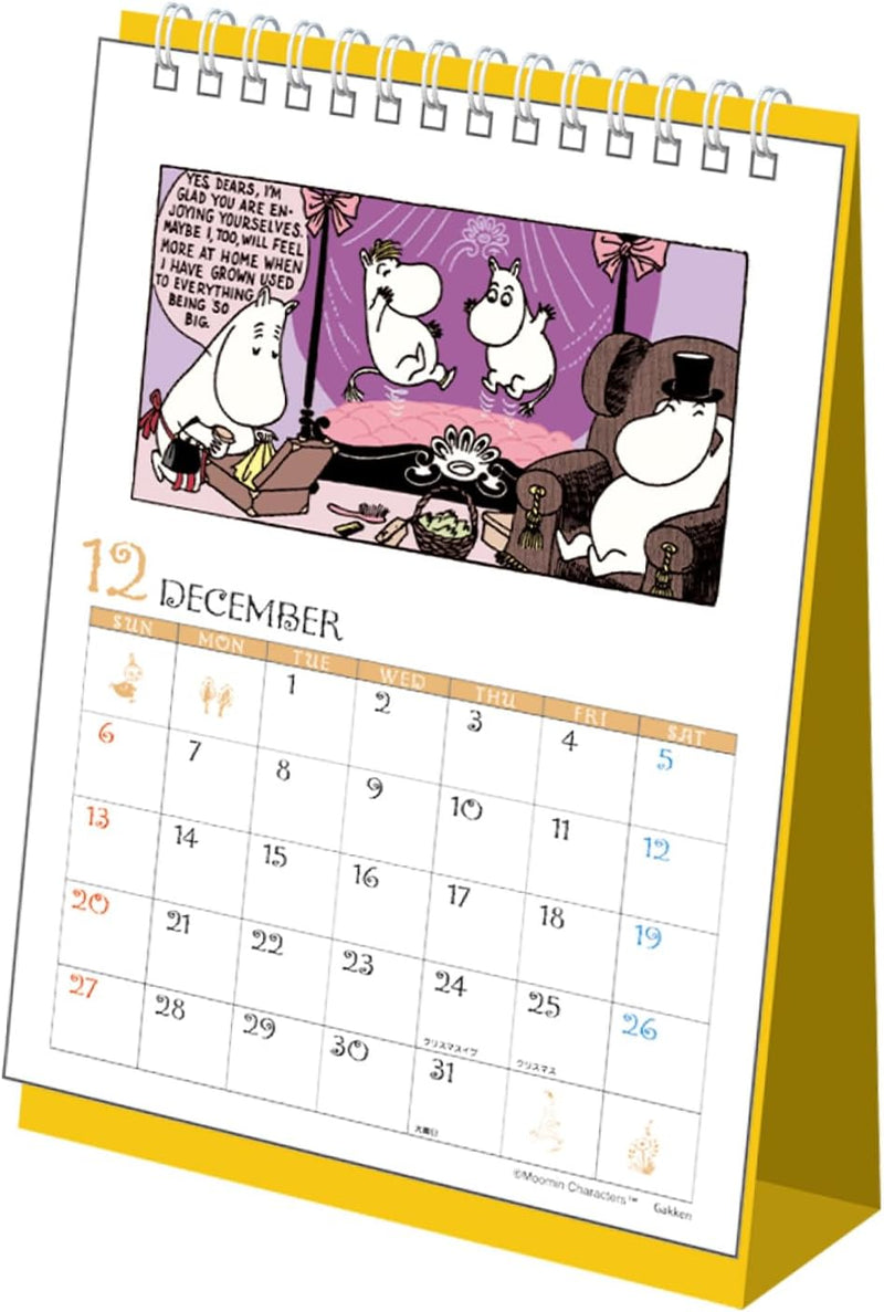 Gakken Sta:Ful 2026 Calendar Moomin Desk Calendar M10502