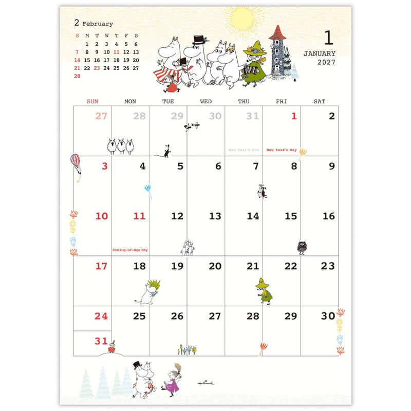 Hallmark Moomin Little My 2027 Wall Calendar Large 853259