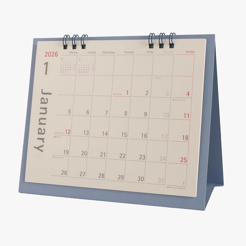 Orb 2026 Desk Calendar Blue CK-750BL