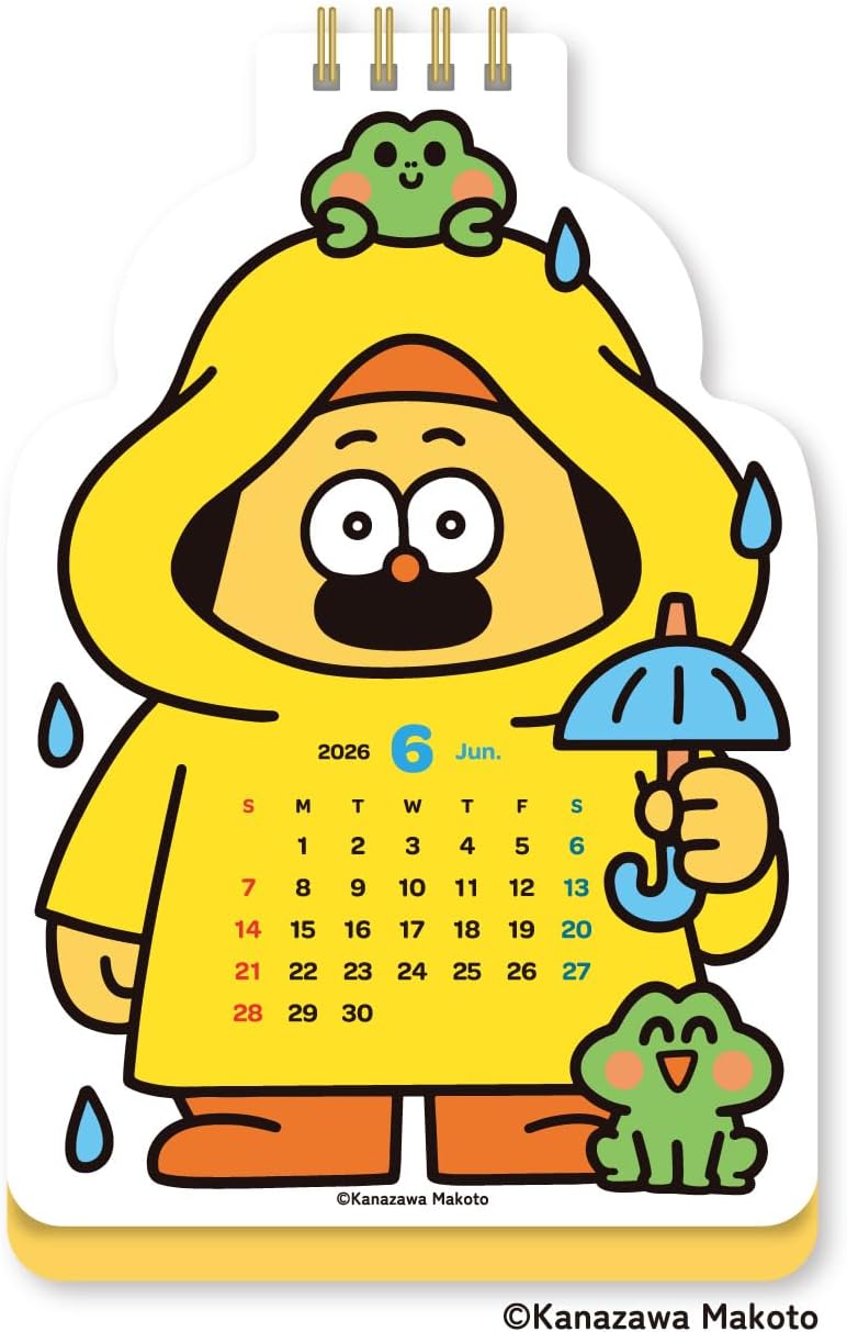 New Japan Calendar 2026 Desk Calendar Ohige no Pon Die-cut NK4240