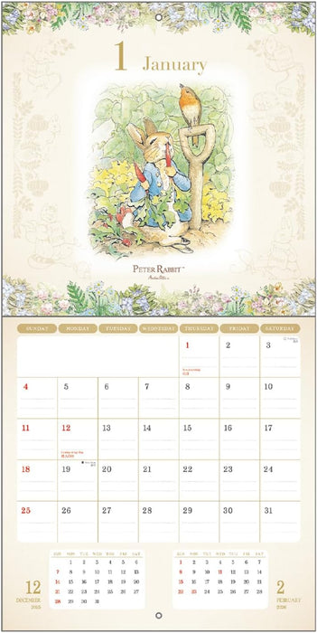Gakken Sta:Ful 2026 Calendar Peter Rabbit Wall Calendar AM15038