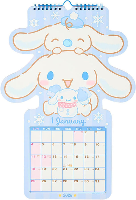 Sanrio Die Cut Calendar 2026 Cinnamoroll Wall Calendar 622834