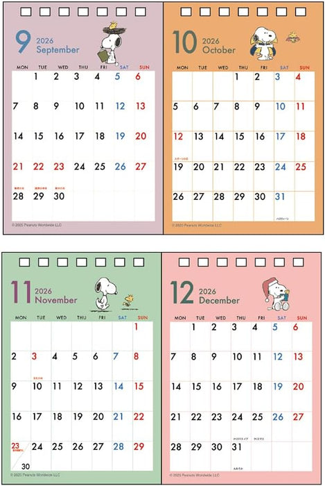 Sun-Star Stationery Snoopy 2026 Desk Calendar PEANUTS Snoopy S8521786