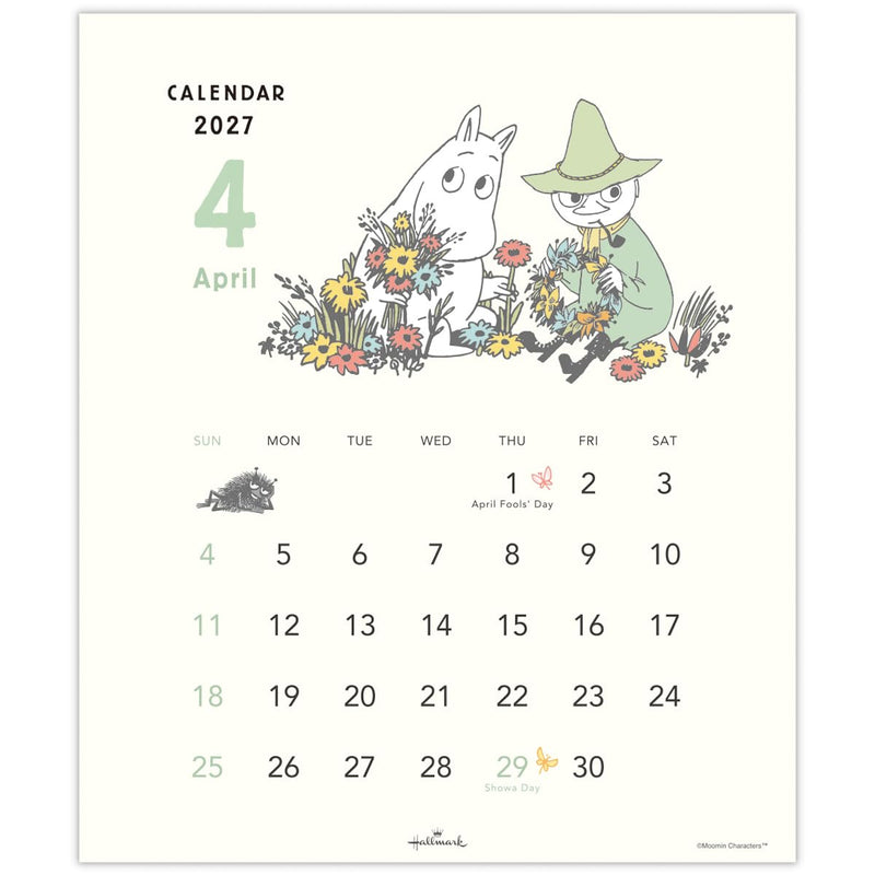 Hallmark Moomin Little My 2027 Wall Calendar Small Vertical Type 853310