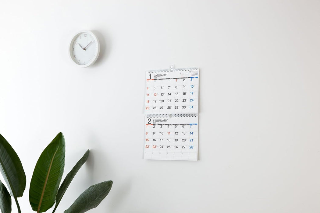 Takahashi 2026 Wall Calendar 2-Month View Double A4 Size E60