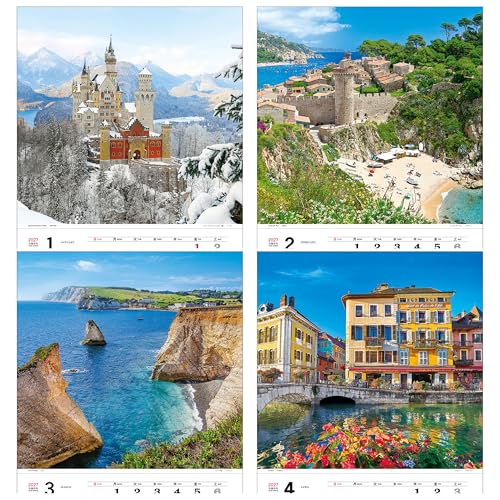 Todan 2027 Wall Calendar Beautiful World Tohan High DX Film 75.1 x 50.4cm TD-566