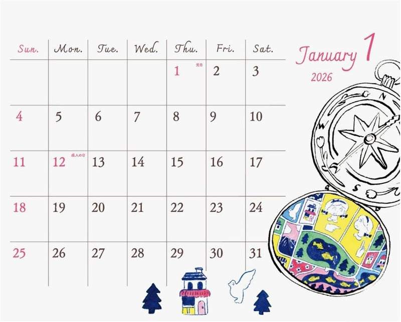 2026 Heisuke Kitazawa Desk Calendar