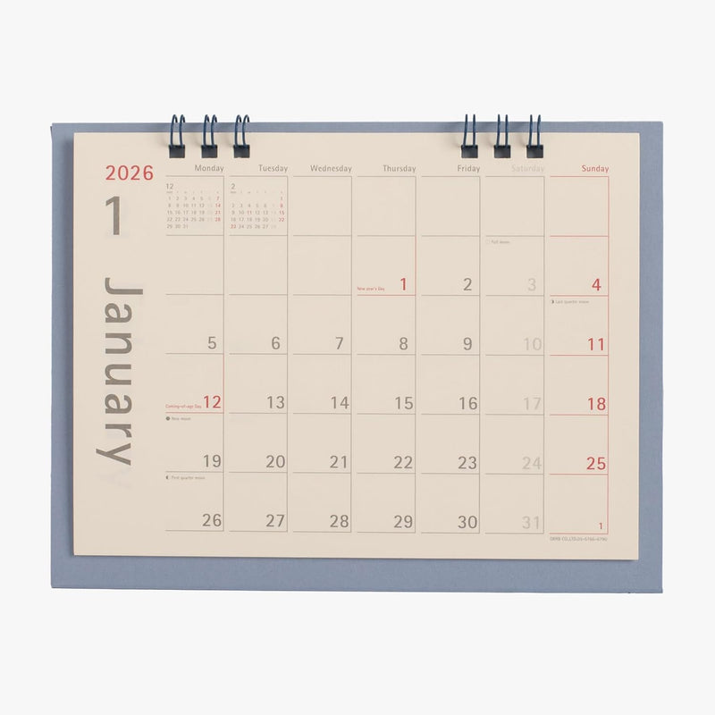 Orb 2026 Desk Calendar Blue CK-750BL