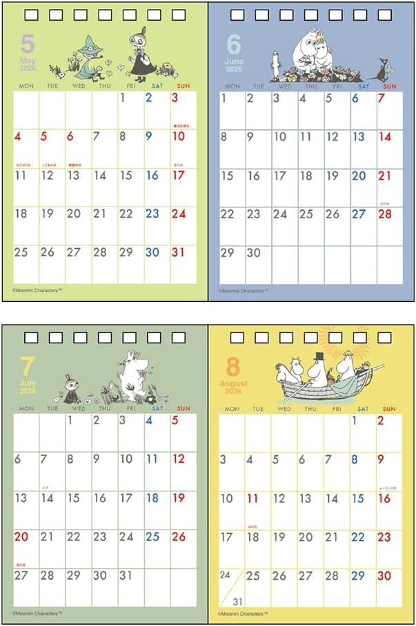 Sun-Star Stationery Moomin 2026 Desk Calendar Moomin S8521794