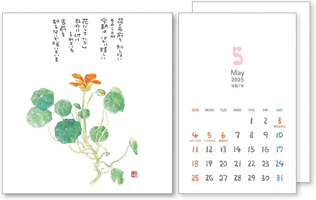 Tomohiro Hoshino Desk Calendar 2025 No.7525