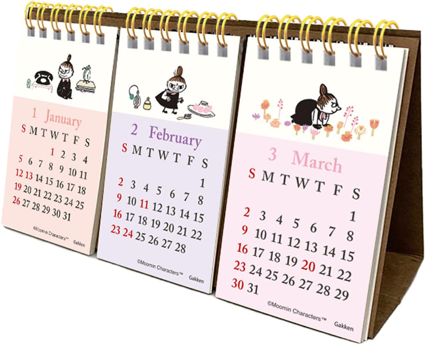 Gakken Sta:Ful 2025 Calendar Little My Desk Calendar 3-Month EM10003