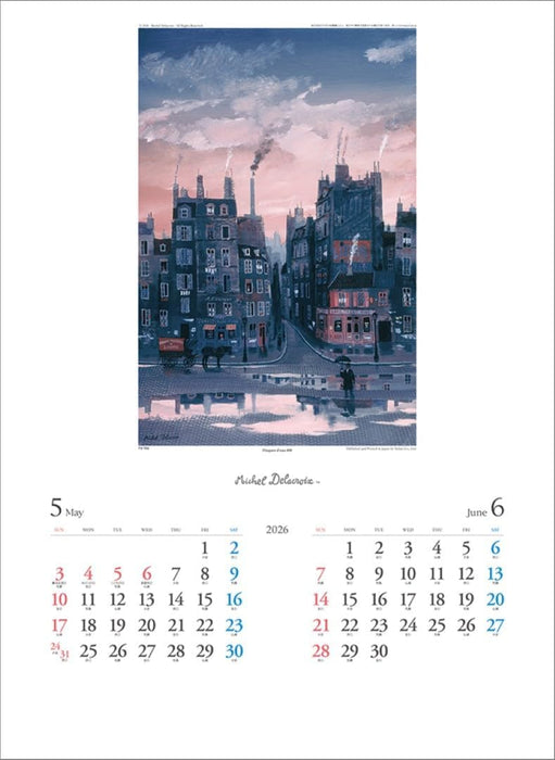 Todan 2026 Wall Calendar Michel Delacroix TD-30755 CL26-1052
