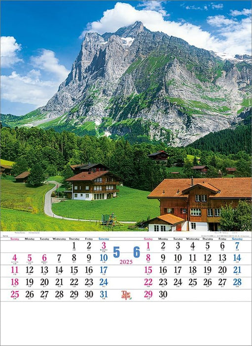 Todan 2025 Wall Calendar The Alps CL25-1059