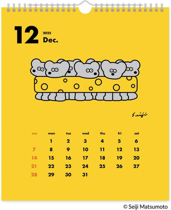 New Japan Calendar 2025 Wall Calendar Andy The Mouse NK4013