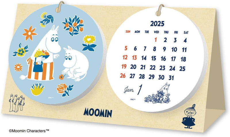 New Japan Calendar 2025 Desk Calendar Moomin NK4111