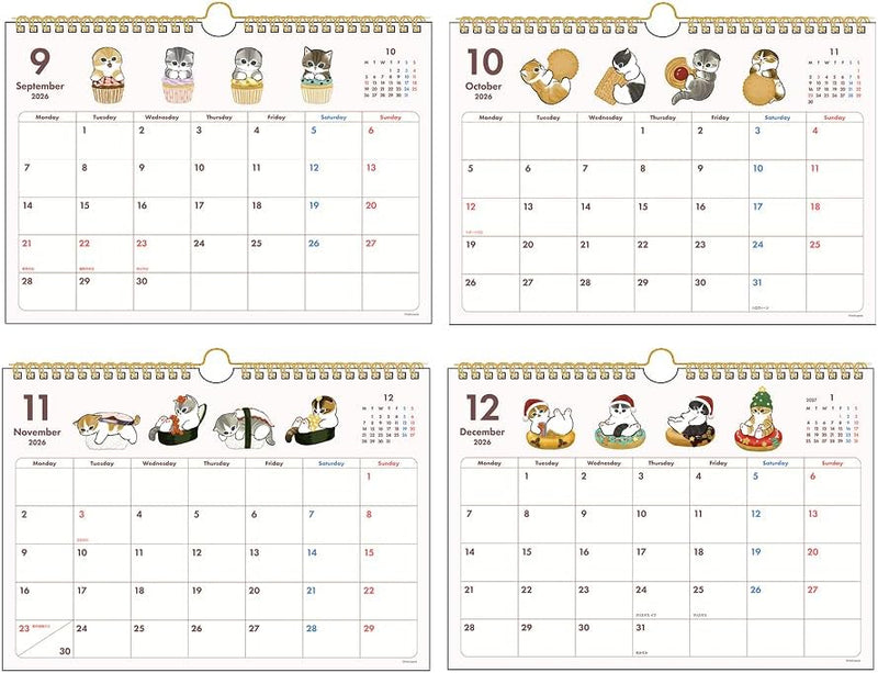 Sun-Star Stationery mofusand 2026 Wall Calendar mofusand S8521484