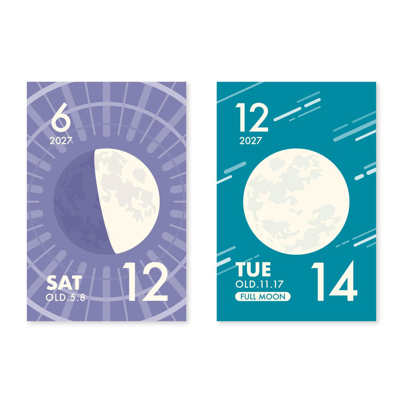 New Japan Calendar 2027 Page-A-Day Calendar moon Mini Mini Daily Calendar NK4480