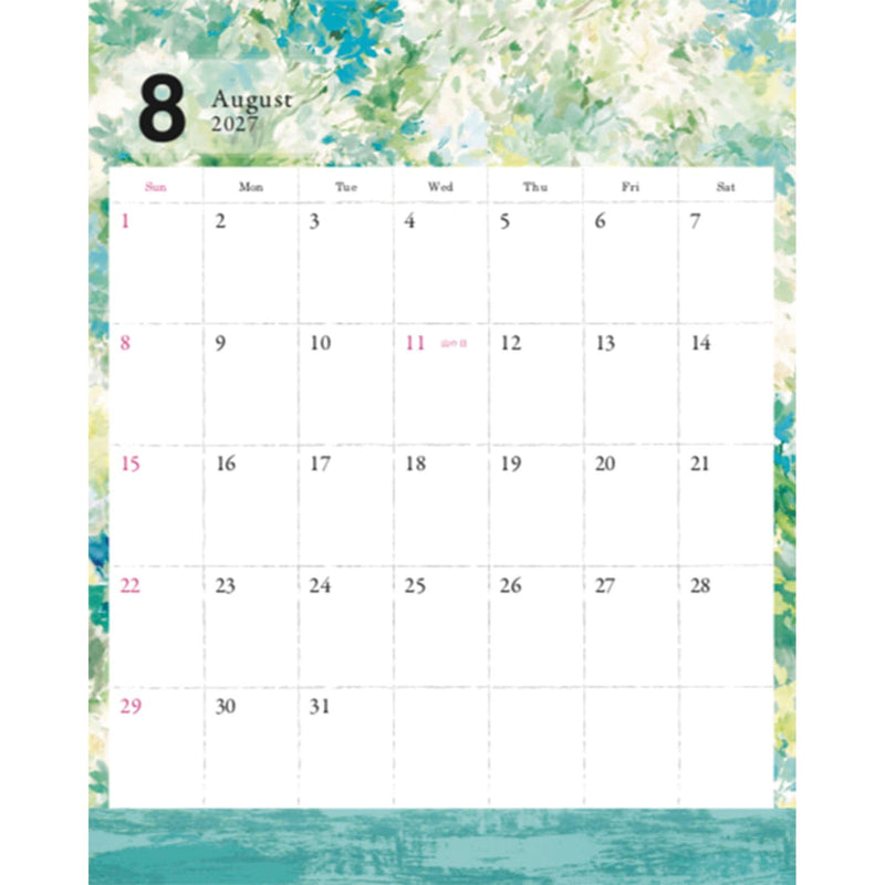New Japan Calendar 2027 Desk Calendar Do Simple Brown NK559