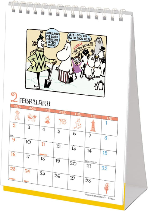 Gakken Sta:Ful 2025 Calendar Moomin Desk Calendar M09533