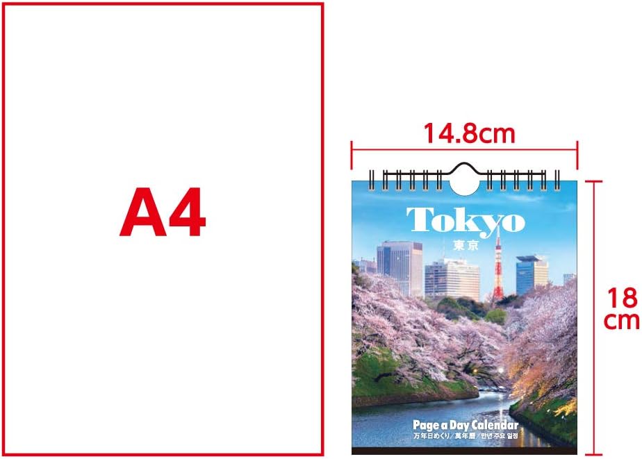 New Japan Calendar Perpetual Page-A-Day Desk Calendar Tokyo NK8671