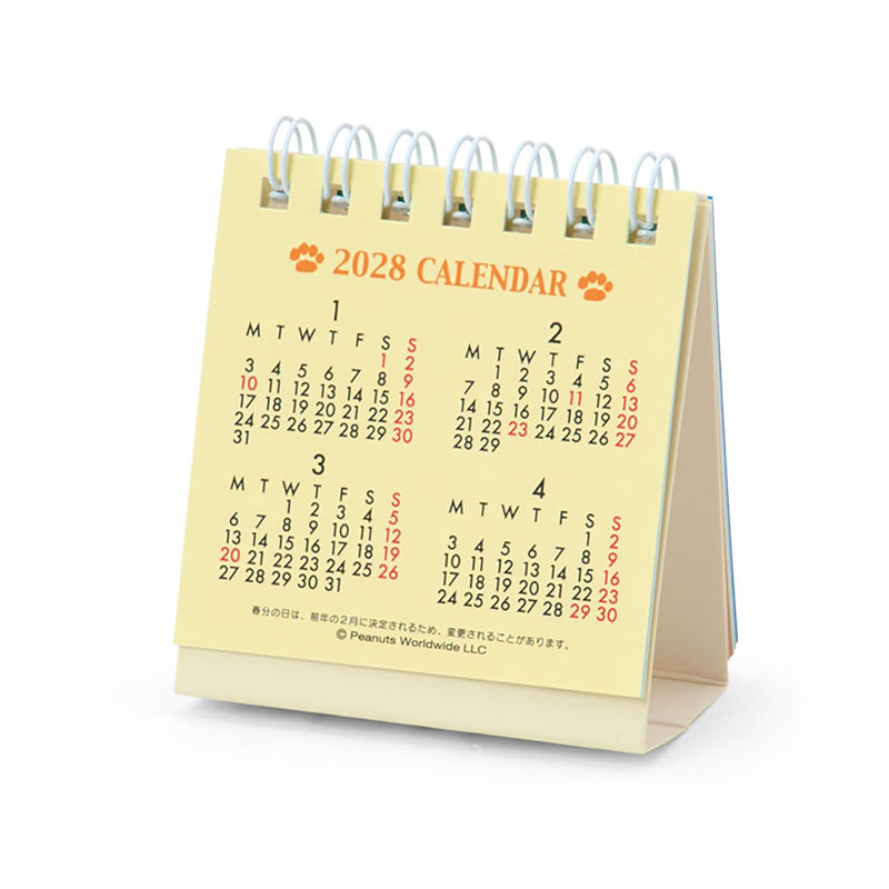 Sanrio Ring Mini Calendar 2027 Snoopy Desk Calendar 921203