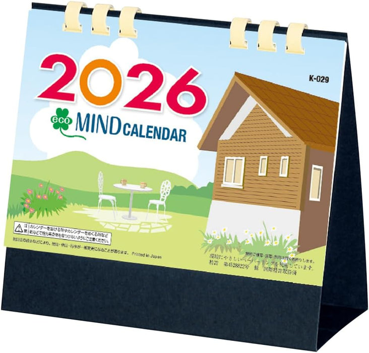 King Corporation 2026 Desk Calendar Eco Mind 130 x 145mm KC10002