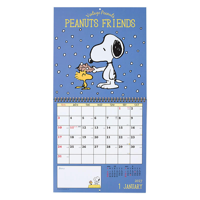 Sanrio Wall Calendar L 2027 Snoopy Wall Calendar 921726
