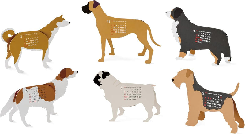 good morning 2025 desk calendar dog 2104