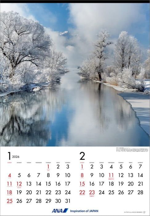 ANA 'Graphic Gallery' (Extra Large) 2026 Wall Calendar CL26-1142