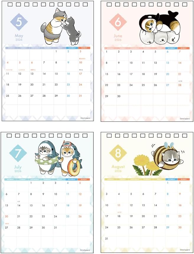 Sun-Star Stationery mofusand 2026 Desk Calendar mofusand S8521751