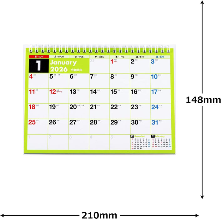 Takahashi 2026 Desk Calendar A5 E102