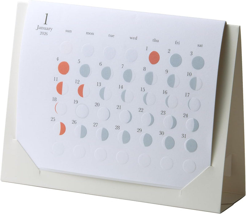 Replug 2026 Wall Calendar Moon Phases Michiru mini A26-504