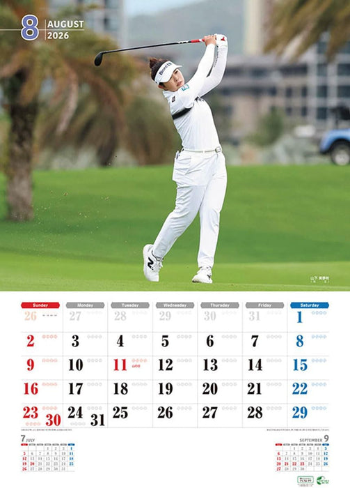 Sponichi Prime - Sponichi Golf (Women) 2026 Wall Calendar B2 CL-584