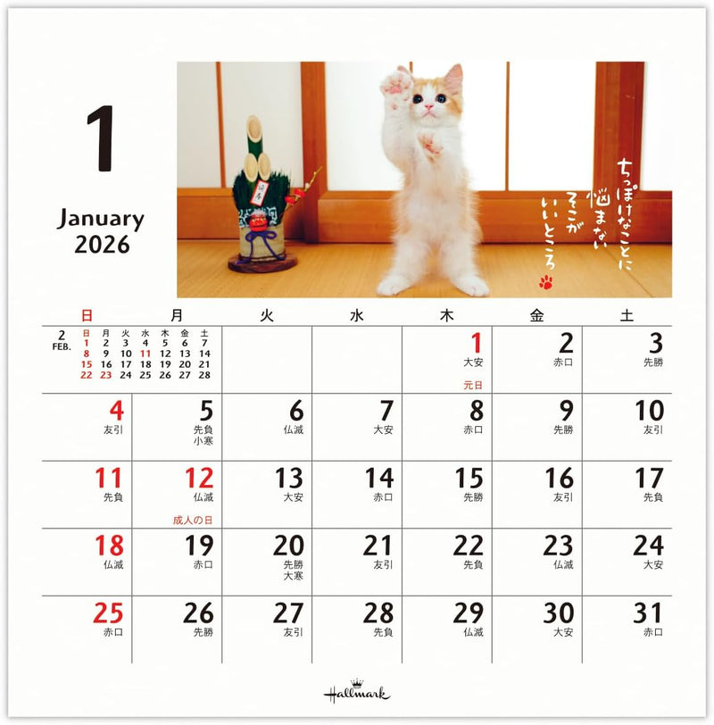 Hallmark 2026 Desk Calendar Homenyanko 845551