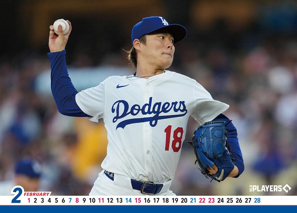 Ensky Dodgers 2026 Desk Calendar 16 x 21cm CL-556