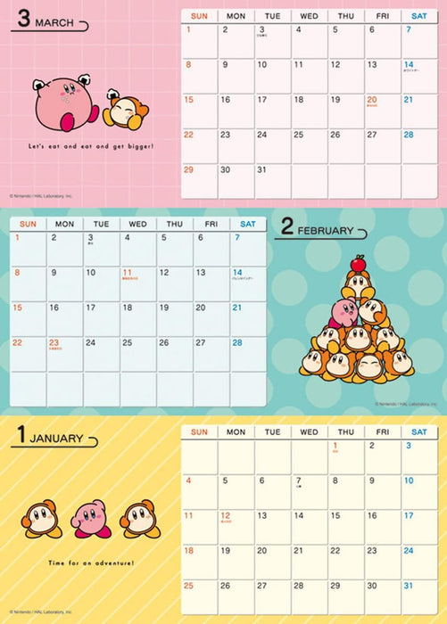 Ensky Hoshi no Kirby 2026 Calendar B3 CL-084