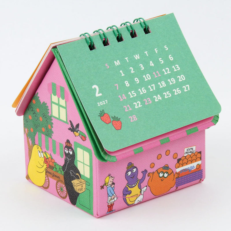 New Japan Calendar 2027 Desk Calendar Fine Plan Red NK519