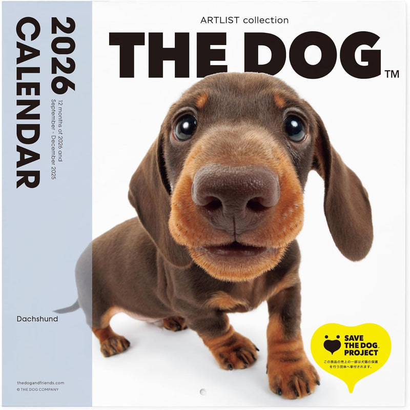 THE DOG 2026 Wall Calendar Large Size [Dachshund]