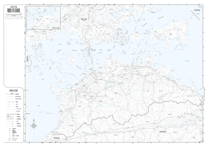Prefecture Map Kagawa (Prefecture Map 37)